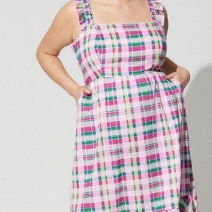 NWT Torrid Poplin Tiered Ruffle Dress